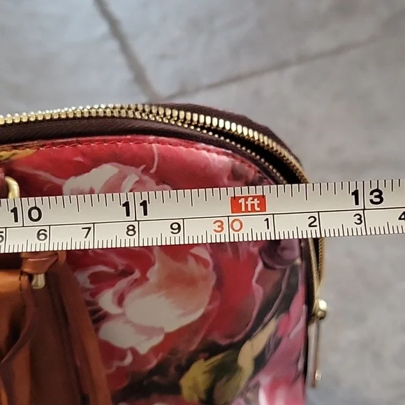 Brahmin Hemingway Pink Floral Dome Satchel Bag Purse - Picture 5 of 5